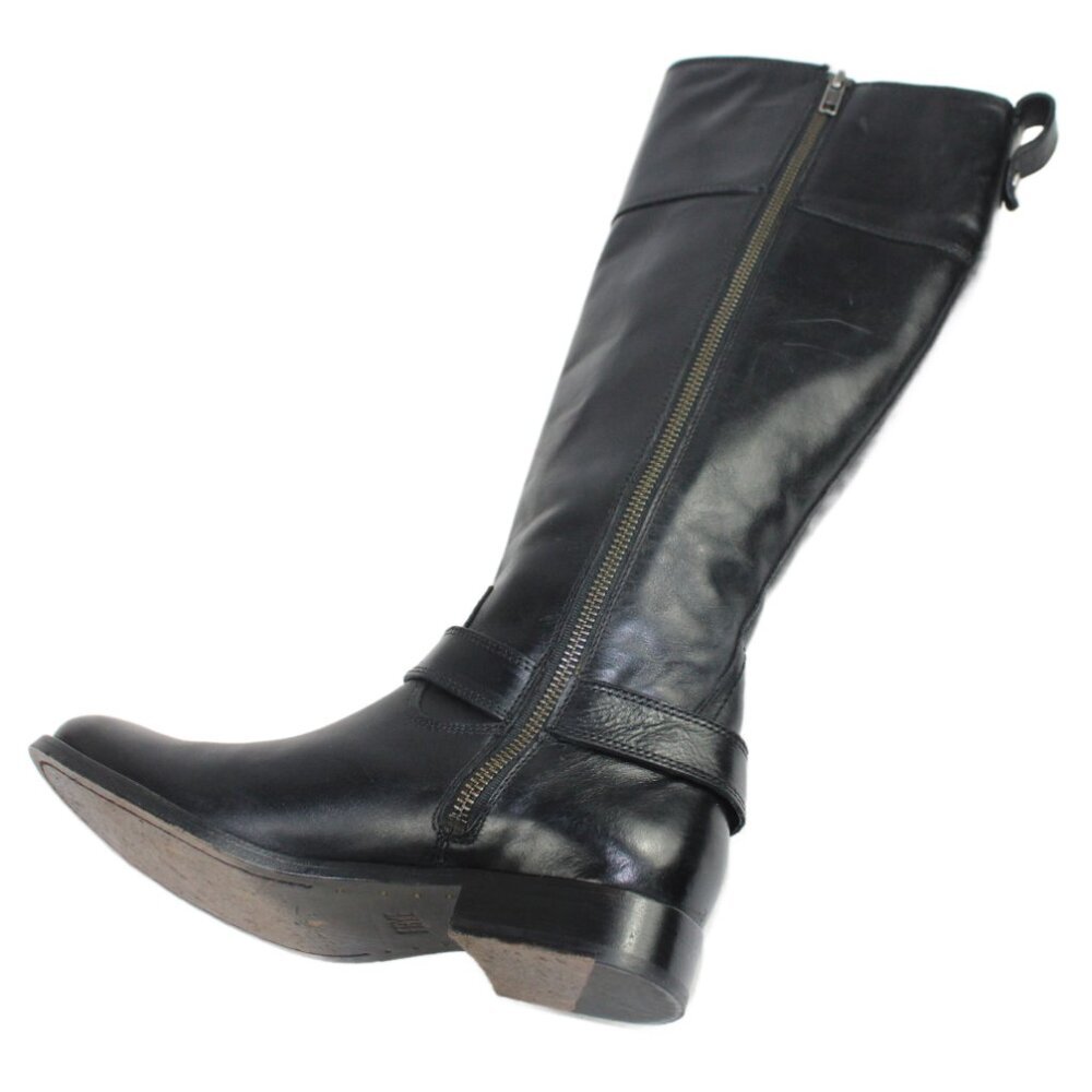 Frye Melissa Tall Black Leather Equestrian Riding Boots Size 7.5 - Picture 4 of 11
